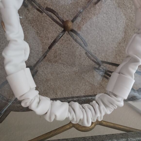 Bright White Ruched Mini Shoulder Bag NWOT - Picture 8 of 9